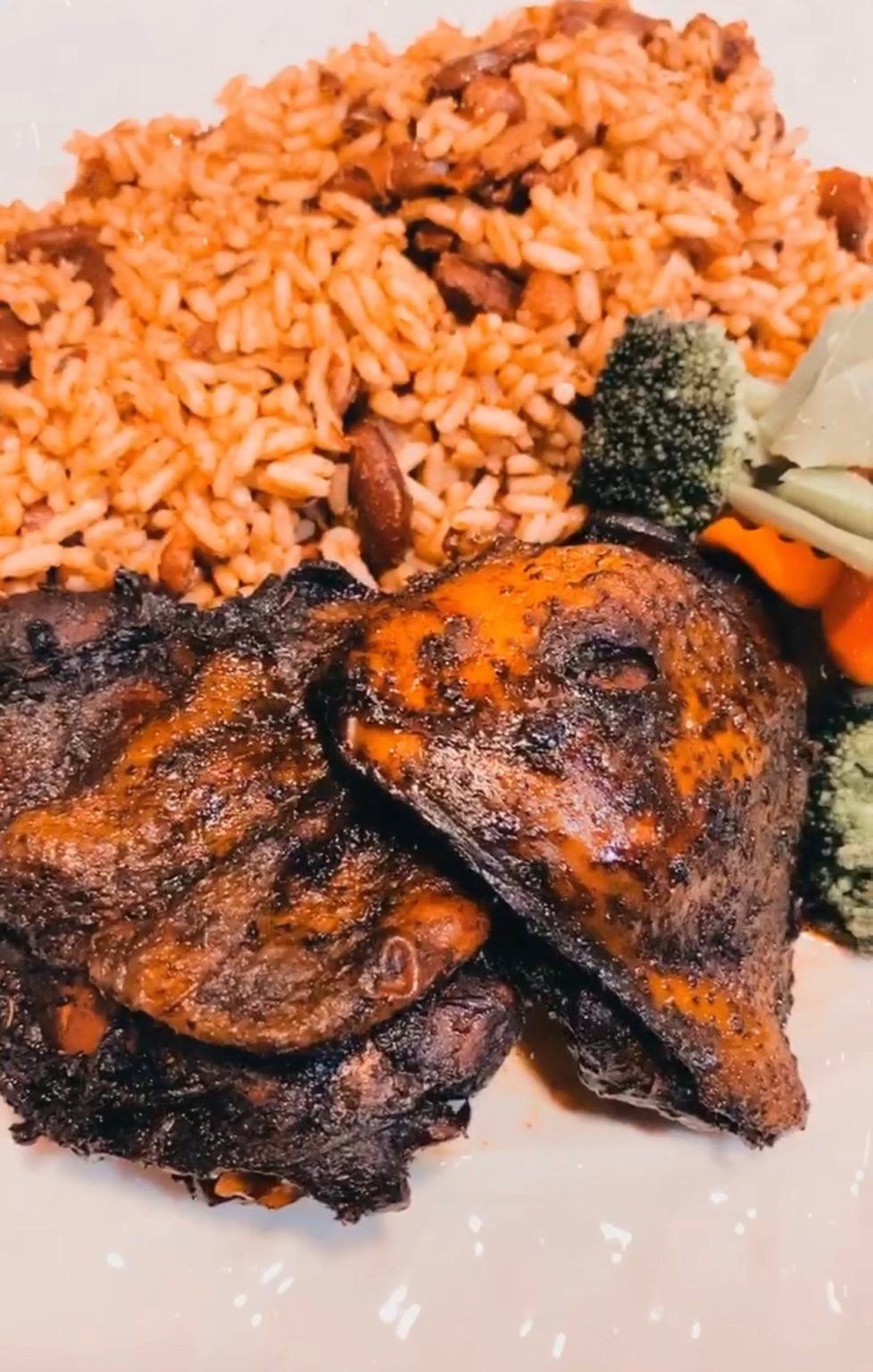 Jerk Chicken And Rice And Peas